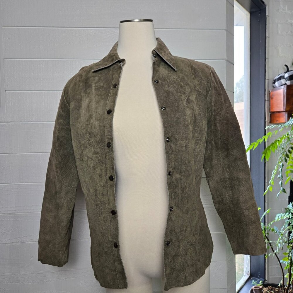 Live A Little Olive Green 100% Leather Jacket